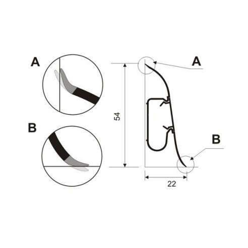 Перваз prexa 54 - f1 - парен бук - 2