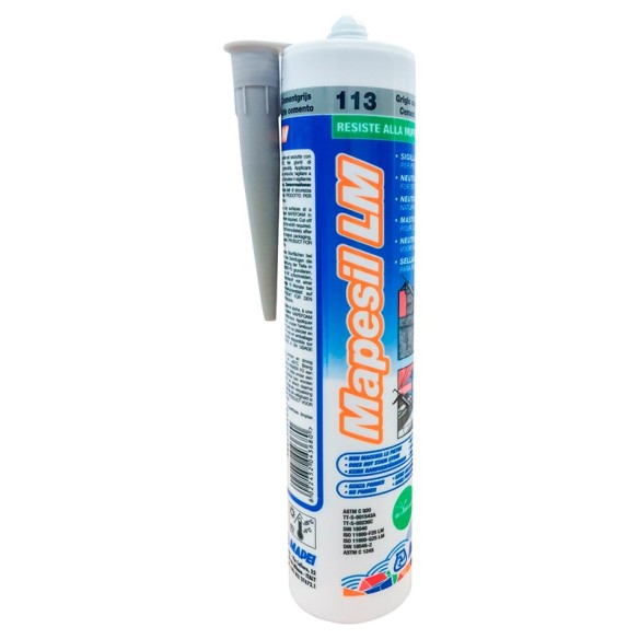 Силикон неутрален mapesil lm 113, cement grey /циментово сив - 310 ml - 2