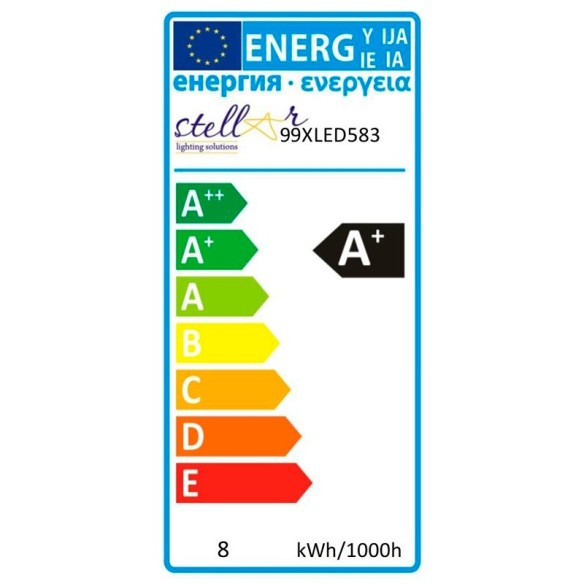 Stellar led лампа pear a60 smd2835 8w e27 230v топло бял 99xled583 - 2