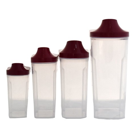 Комплект контейнери с плъзгаща капачка- 4бр. бордо - 2