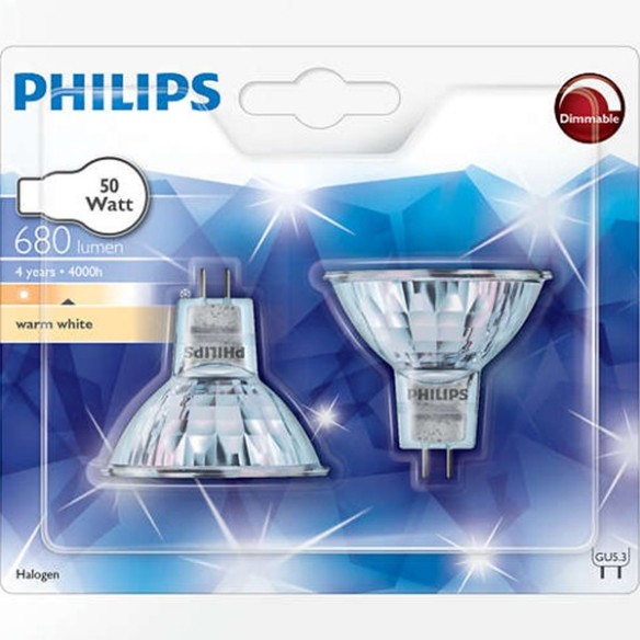 Халогенна лампа philips accentline gu5.3 50w 12v - 2