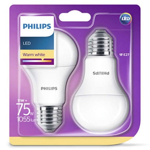 Led лампа 75w e27 ww 230v philips 2бр.