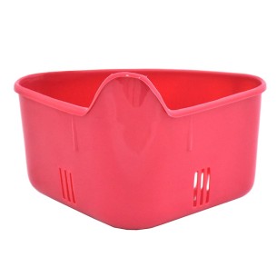 Цедка за кухненска мивка ъглова-червена - 1