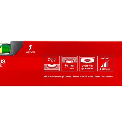 Нивелир алуминиев 2000 мм, 0.75 мм/м sola big x 3 200 - 4