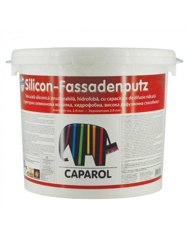 Мазилка silicon-fassadenputz k20 база 25 кг caparol - 1