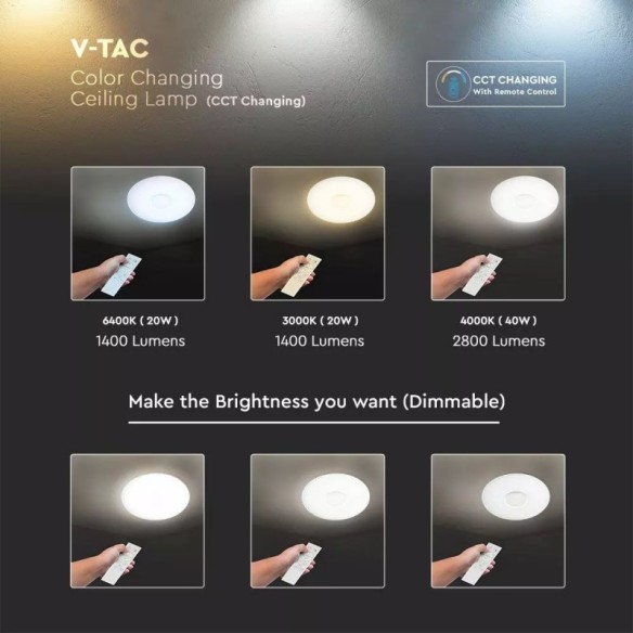 Led плафон с дистанционно димиращ 60w - 6