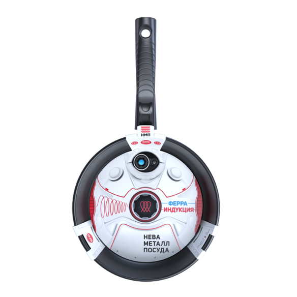 Тиган с подвижна дръжка ø26 см Ferra Induction NEVA METAL