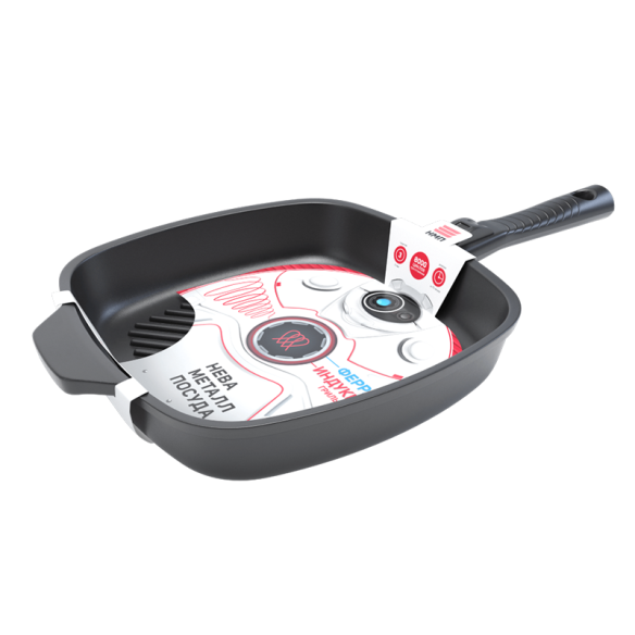 Грил тиган с подвижна дръжка 28x28 см Ferra Induction NEVA METAL