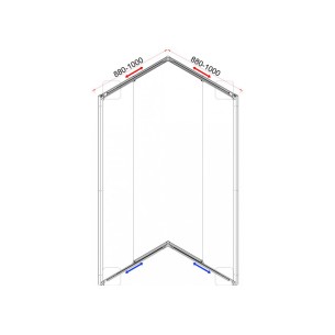 Душ кабина 88-100х190 см - 1 2