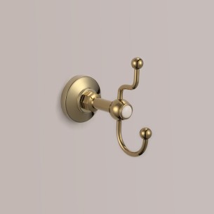 Закачалка за баня, двойна, злато, Сахара INTER CERAMIC - 1