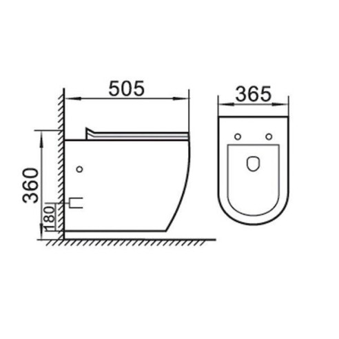Конзолна тоалетна чиния М-103 FORMA VITA