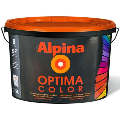 Интериорна боя база А, Аlpina Optima Color - 2.5 л - 1