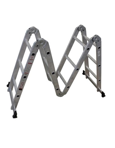 Мултифункционална стълба МH403, 4x3, шарнирна, алуминиева - 1