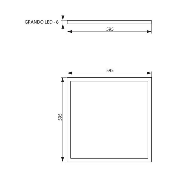 LED панел GRANDO LED - 40W- 3200LM- 4000K, бял - 2