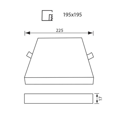 LED панел QUADRA LED - 36W - 3600LM - бял - 4000K - 2
