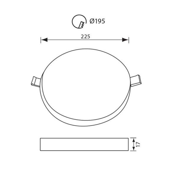 LED панел RONDO LED - 36W - 3600LM - бял - 4000K - 2