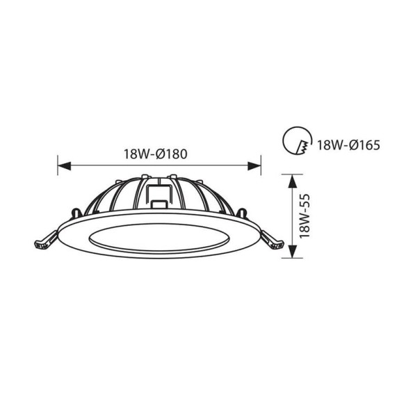 LED панел CALIX LED 18W 4000K VIVALUX - 2