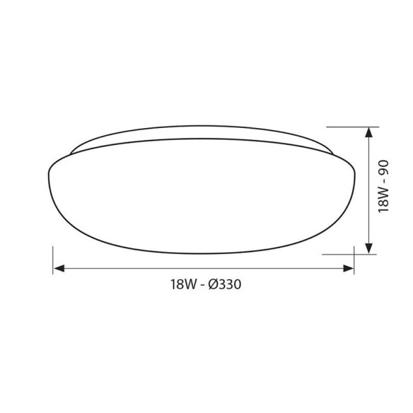 Декоративна LED плафониера NUVOLA LED 18W CL 4000K - 2