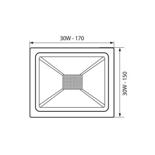 LED прожектор TREND LED 30W/B CL 4000K - 1 2