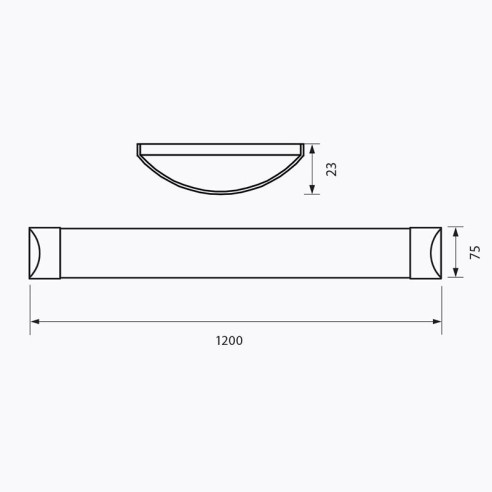 LED осветително тяло FLAT LED 36W 1200 MM CL 4000K - 2