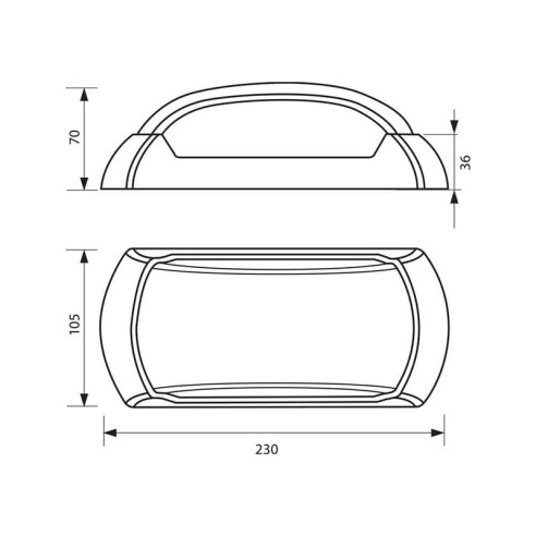 Влагозащитено осветително тяло CAPRI/X LED 12W BK CL 4000K - 2