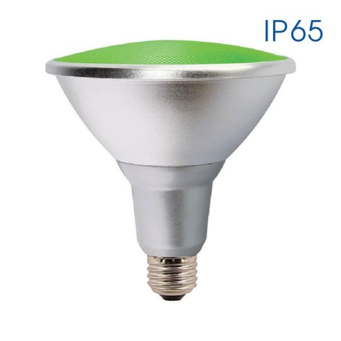 Рефлекторна LED лампа SILVER LED - PAR38 - IP65 - 15W - E27 - зелена - 1