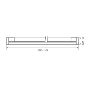 LED осветително тяло GOLF LED T8 22W CL 4000K - 1 2