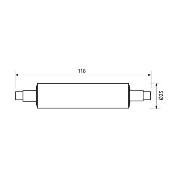 LED лампа VAN LED- 10W- 700LM- R7S- 3000K - 2