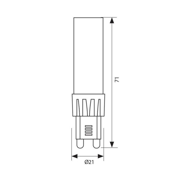 LED лампа OTO LED- 7W- 700LM- G9- 4000K - 2