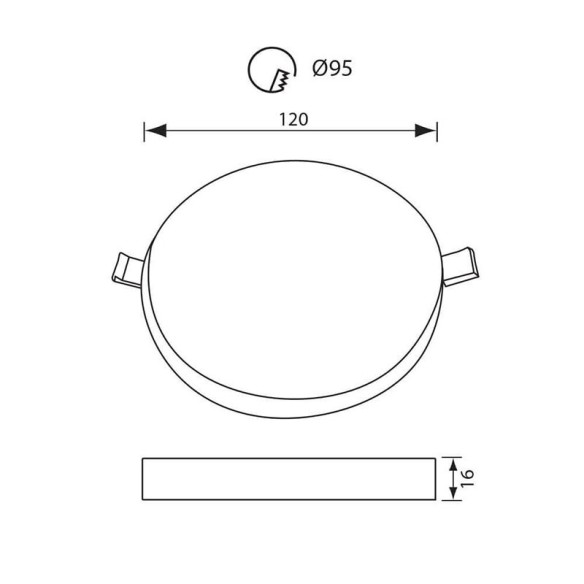 LED панел RONDO LED- 18W -1800LM- бял- 4000K - 2
