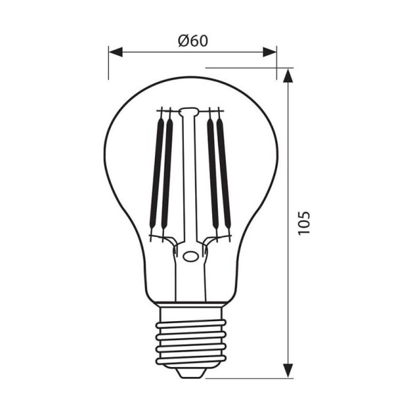 LED филамент лампа FLICK LED- AF60- 9.5W- 1200LM- E27- 3000K - 2