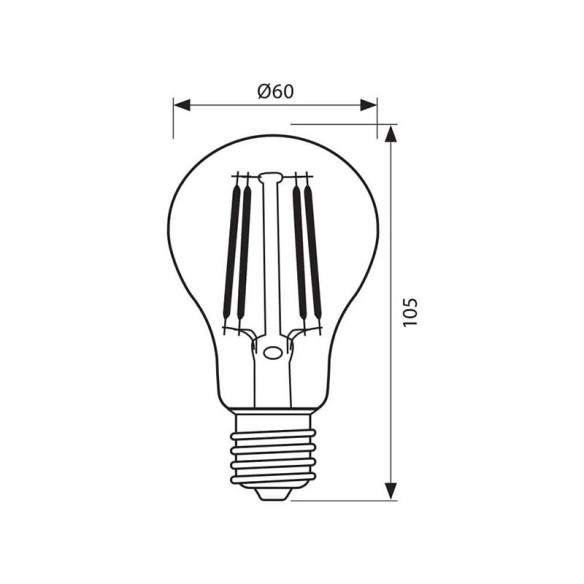 LED филамент лампа FLICK OPAL LED- AFO60- 9.5W- 1050LM- E27- 4000K - 2