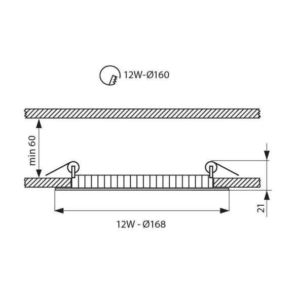 LED панел ESTE LED - 12W - 850LM - БЯЛ - 4000К - 2