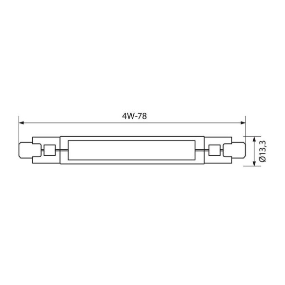 LED лампа ARA LED- 4W- 470LM- R7S- 4000K - 2