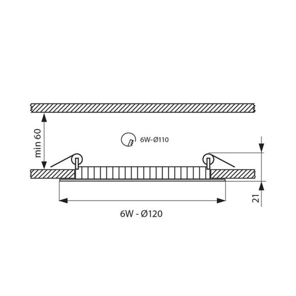 LED панел ESTE LED- 6W- 400LM- бял - 4000K - 2