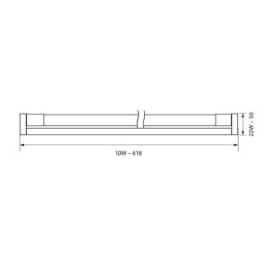 LED осветително тяло GOLF LED T8 10W CL 4000K - 1 2