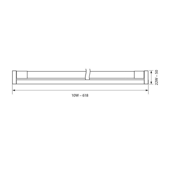 LED осветително тяло GOLF LED T8 10W CL 4000K - 2