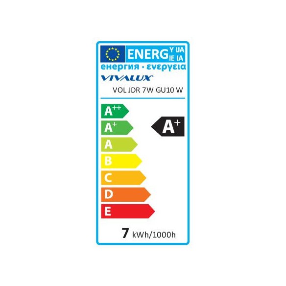 LED лампа VOLUX LED- JDR- 7W- 450LM- GU10 - 6400K - 3