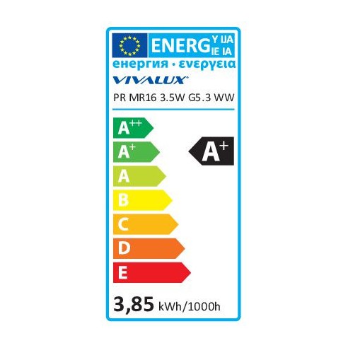 LED лампа PROFILED- MR16- 3.5W- 280LM- 12V- G5.3- 2700К - 3