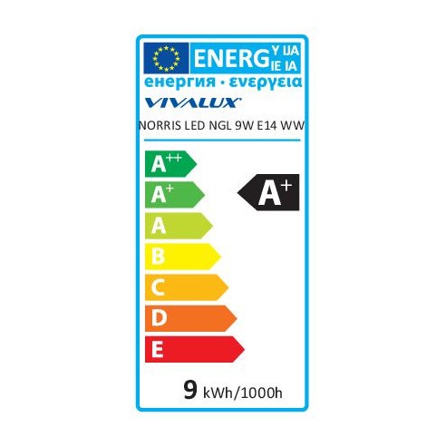 LED лампа NORRIS LED PREMIUM-Ø45- 9W- 868LM- E14- 3000K - 3