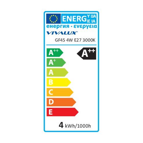 LED филамент лампа FLICK LED- GF45- 4W- 470LM- E27- 3000K - 3