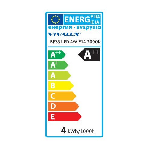 LED филамент лампа FLICK LED- BF35- 4W- 470LM- E14- 3000K - 3