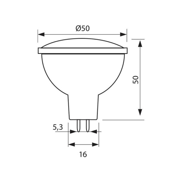 LED лампа XARD LED- MR16- 5W- 350LM- 12V- G5.3- 6400K - 2