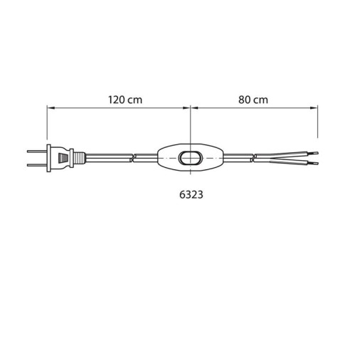 Кабел с прекъсвач и щепсел CB/6323/12/8 - 2