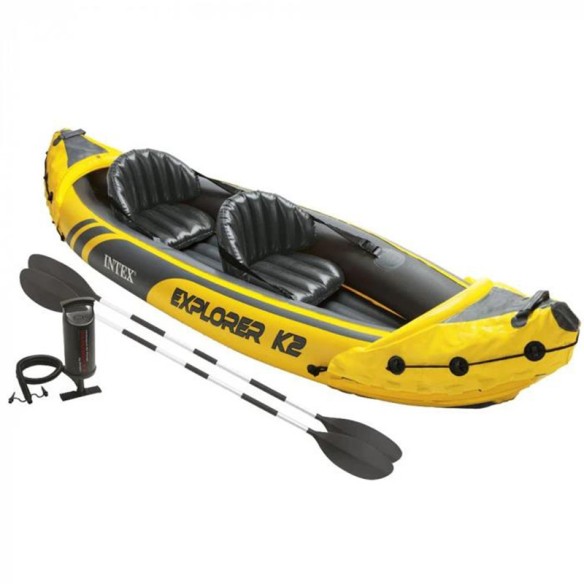 Надуваем двуместен каяк Intex Explorer K2, 312х91х51 см - 1