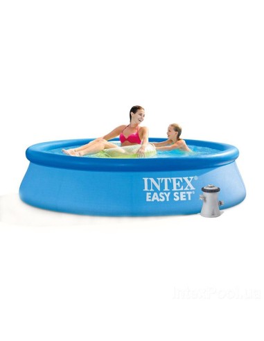 Надуваем басейн с помпа и филтър Intex 244х61 см