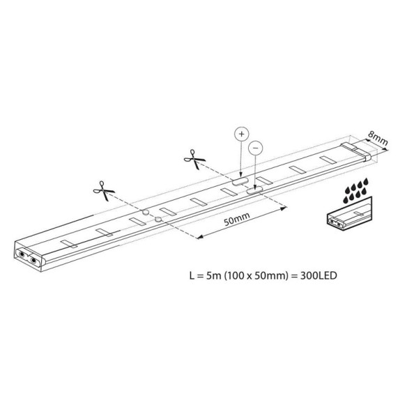 LED лента ORLO LED W 6400К IP65, 5 м - 2