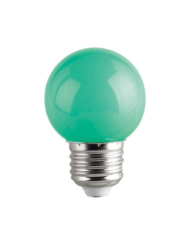 LED лампа COLORS LED- G45- 1W- E27- зелено - 1