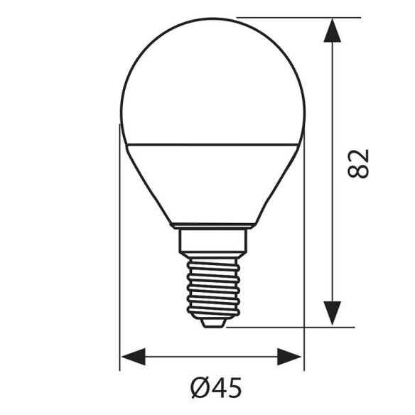 LED лампа MAX LED- 8W- 806LM- E14- 6400K-Ø45 - 2