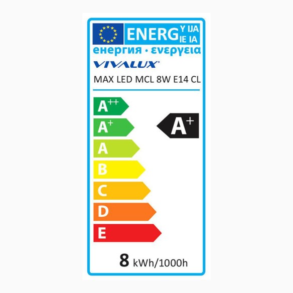 LED лампа MAX LED- 8W- 806LM- E14- 4000K - 3